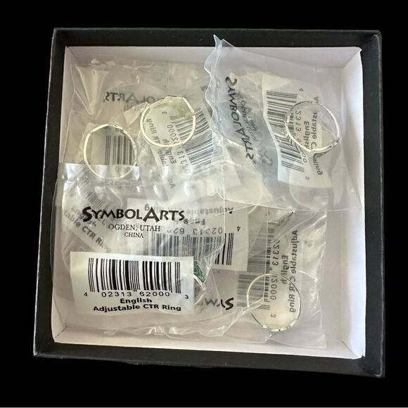 CTR LDS Adjustable Rings 10 Individually Wrapped With Plain Gift Box - Picture 3 of 4